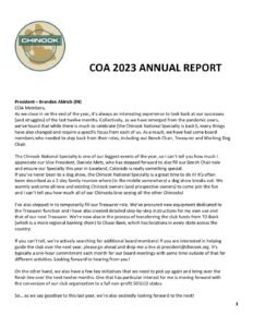 2023 COA Annual Board Report