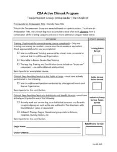 Ambassador Title Checklist Form