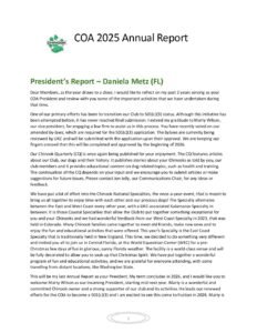 2025 COA Annual Board Report