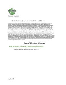 2026 01 29 Board Meeting Minutes