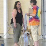 Nancy Burns and Luna working on SPOT certification