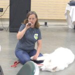 Susan Burrell shows the "Leadership Reassignment" technique with her dog Clever
